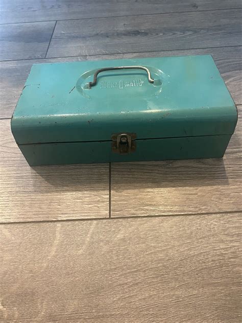 metal bernzomatic box|Vintage Bernzomatic Metal green Tool Box Case With Handle.